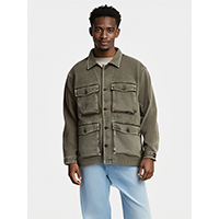 Mens High Street 100% Cotton Heavy Denim Stone Wash Relaxed Jacket Caot