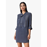 Womens Denim Wash Vintage Nostalgic Dress