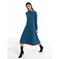 Womens 100% Super Fine Wool Dress Seamless Knit Sweater