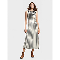 Womens Slim Fit Cooling Touch Intarsia Knit Dress