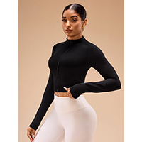 Ladies Ropa Warm Anit Fade High Supportive Sports Tops