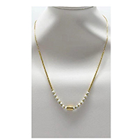Jewelry Jewellery Handcraft Vacuum Plating Stainless Steel Necklace With Pearls