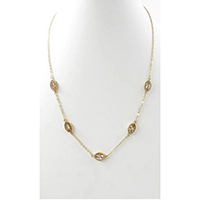 Jewelry Jewellery Handcraft Vacuum Plating Stainless Steel Necklace With Natural Stone